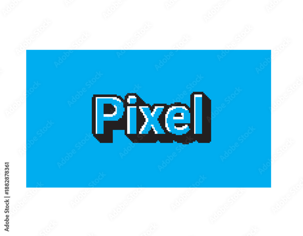 Fototapeta premium Pixel Text Editable Effect Digital Gaming Style Vector