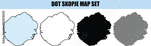 DOT SKOPJE MAP SET isolated background