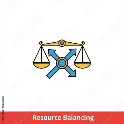 Balance Scale with Arrows Symbolizing Equilibrium.