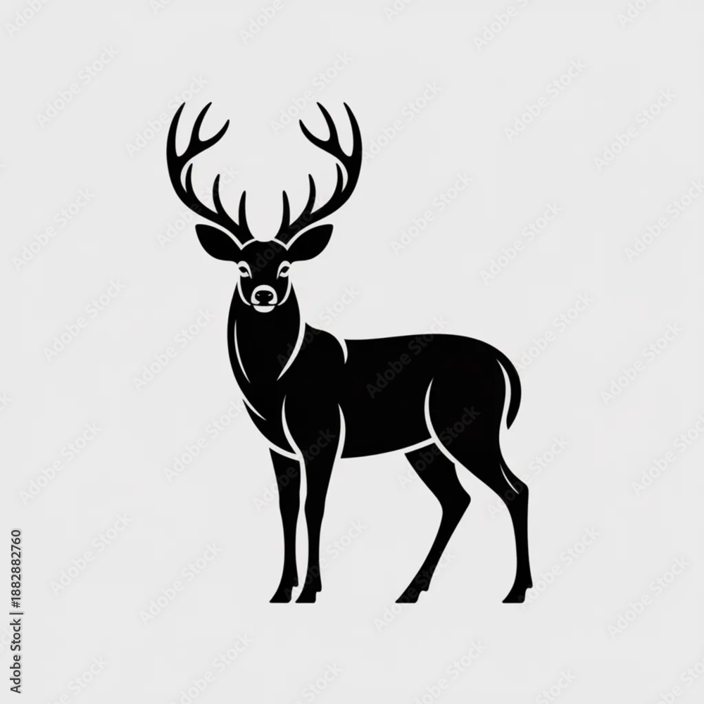 Obraz premium deer silhouette vector