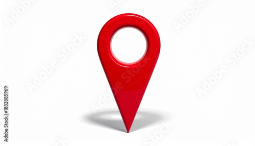 Teardrop-shaped red location pin with circular hole—commonly used in digital maps and navigation apps. Free Download Teardrop-shaped red location pin with circular hole—commonly used in digital maps and navigation apps. - GFXLoad