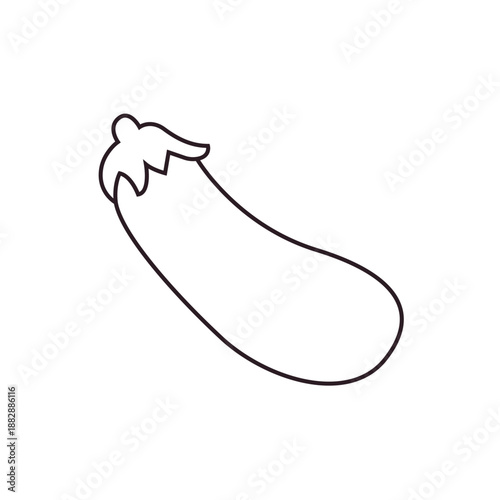 eggplant aubergine vegetable emoji symbol sign icon vector illustration isolated flat