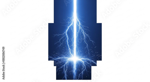 Electricity bolt with bright light and