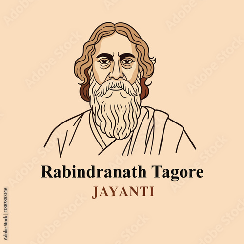 Rabindranath Tagore anniversary tribute artwork