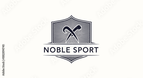 Noble Sport Logo with Lacrosse Stick.