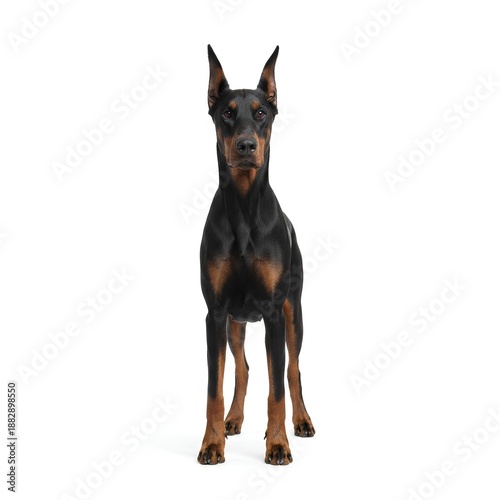 black dog isolated on white