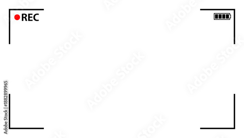 シンプルな録画中フレーム ベクター素材