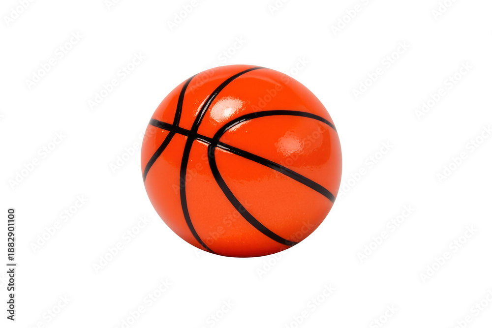 Fototapeta premium Basketball ball standing isolated on transparent background, symbolizing sport, game, and athletic competition