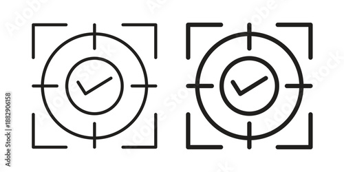 Accuracy icon suitable for mobile application.