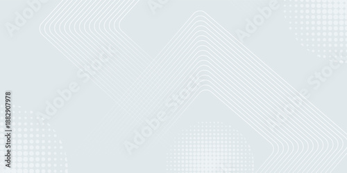 White abstract glowing geometric lines on dark background. White rounded square lines pattern. Futuristic technology concept. Suit for poster, cover, banner, presentation, website, flyer