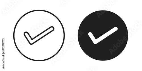 Checkmark icon suitable for mobile application.