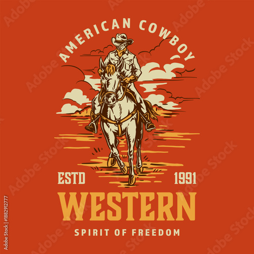 Cowboy in the wild west