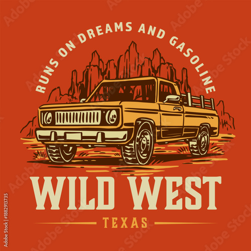 Wild west truck in Texas