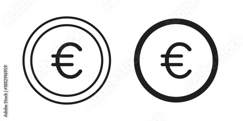 Euro icon suitable for mobile application.