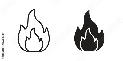 Fire icon suitable for mobile application.