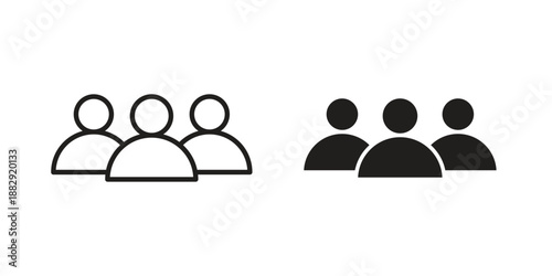 Group icon suitable for mobile application.