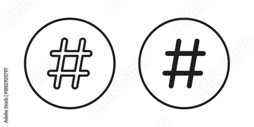 Hashtag icon suitable for mobile application.