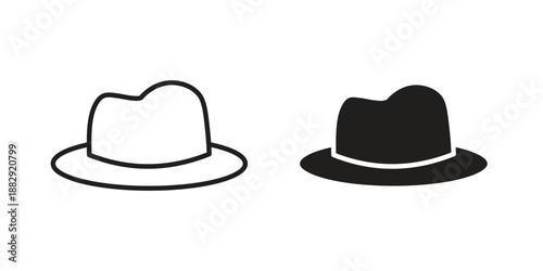 Hat icon suitable for mobile application.