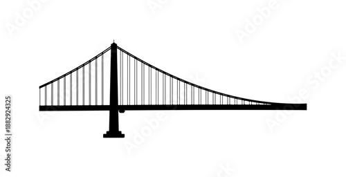 Suspension Bridge with Single Tower