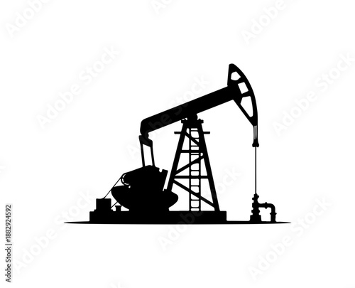 Oil Pumpjack Silhouette