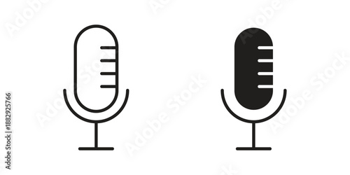 Microphone icon suitable for mobile application.
