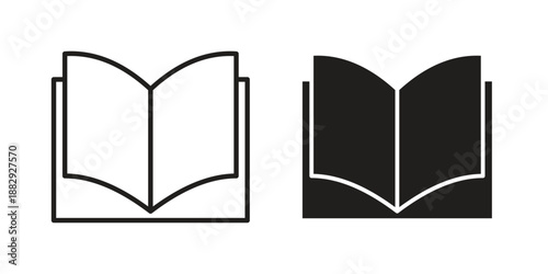open book icon suitable for mobile application.