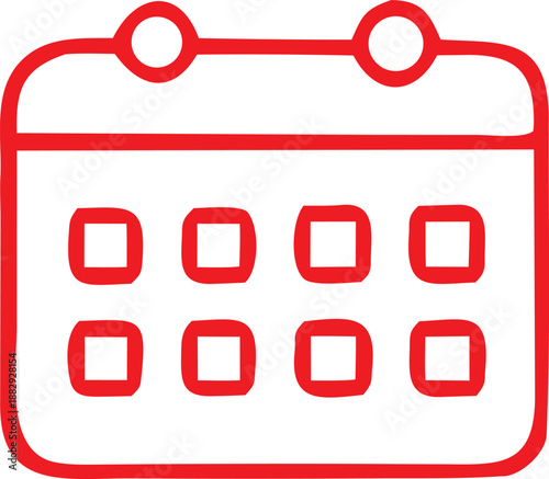 red calender vector icons