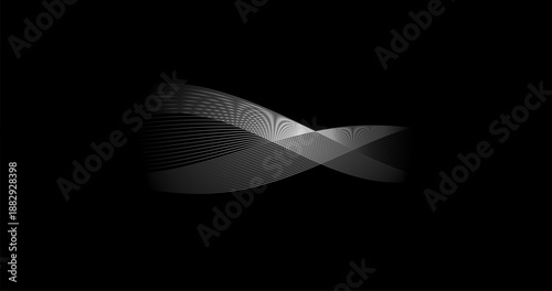 Abstract background with Gradient Audio Signal Wave lines for Telecommunication Technology