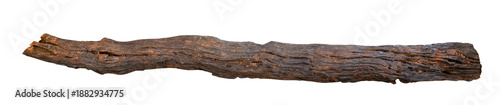 Driftwood, old branch isolated. Rustic wood branch. Weathered driftwood log isolated. Willow log isolate	