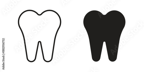 Tooth icon suitable for mobile application.