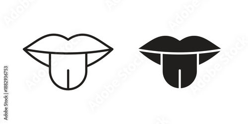 Tongue icon suitable for mobile application.