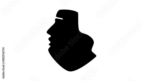 taco in anger, black isolated silhouette