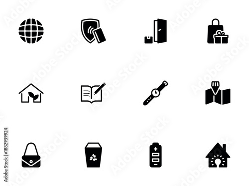 Miscellaneous Vector Symbols Representing Lifestyle and Utilities
