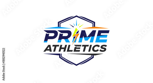 Prime Athletics Logo Design with Hexagon.