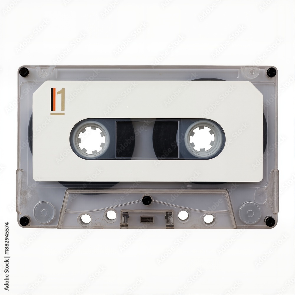 Fototapeta premium Vintage Audio Cassette in Clear Case