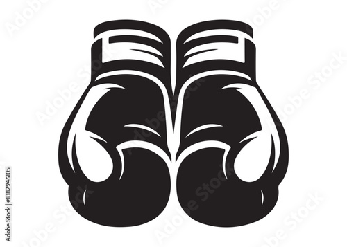 boxing logo silhouette vector, boxer logo silhouette illustration, boxing gloves logo vector, kick boxing silhouette logo vector design, boxing fighter man logo vector silhouette on white background