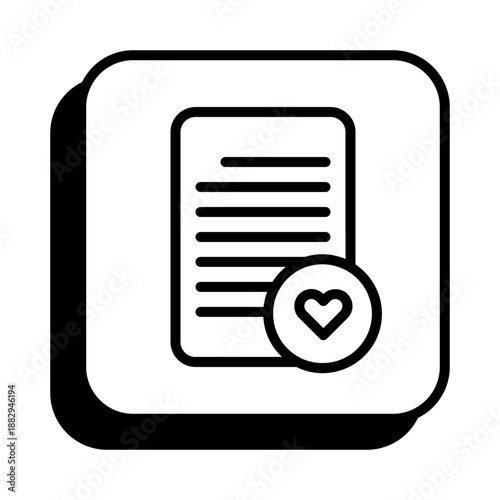 Wishlist Icon in Line Style
