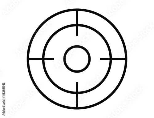 Simple Circular Target Design with Concentric Rings and Center Circle