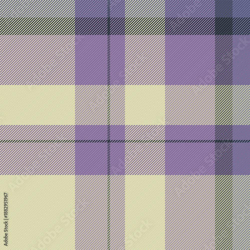 Linen background plaid tartan, fancy fabric pattern vector. Refresh seamless textile texture check in light and pastel colors.