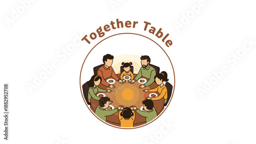 Group of People Sitting Around Table.