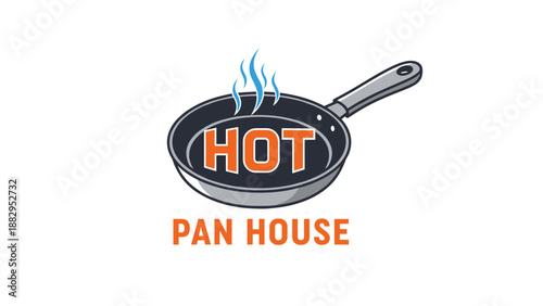 Hot Pan House Frying Pan Illustration.