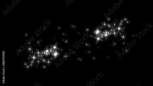 Wallpaper Mural Shining glitter star sparkle animation, magic sparkling bokeh effect, white cartoon blinking stars, star sparkle vector doodles, shining sparkle motion on transparent and black screen. 4K animation Torontodigital.ca