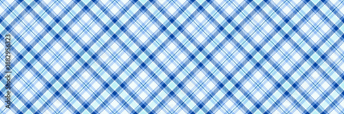 Folk textile plaid tartan, wedding vector check fabric. Stage texture seamless pattern background in blue and mint cream colors.