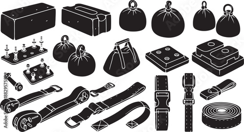 BDSM equipment and accessories for bondage play