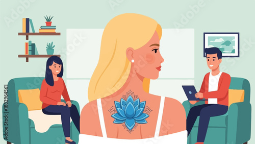 People relaxing in a cozy living room setting