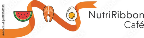 B1 Boost Bar Minimalist Energetic Logo with healthy food icons vector illustration 