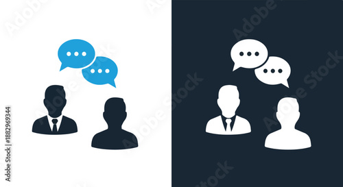 Two people engaging in conversation