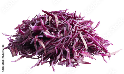 shredded red cabbage isolated on transparent background png