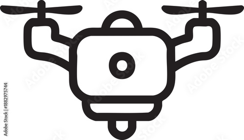 Modern delivery drone icon representing aerial transportation and remote controlled flight technology.