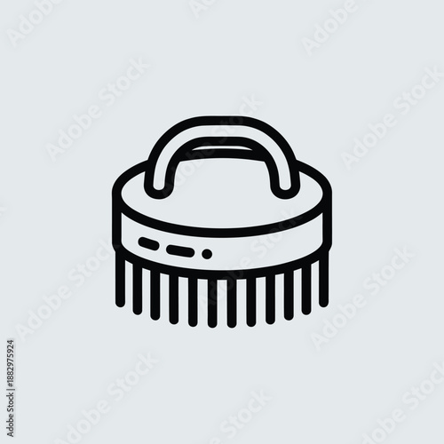 Handheld electric hair brush isolated on white background, Vector, illustration